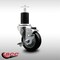 Service Caster 3.5'' SS Black Poly Swivel 1-3/4'' Expanding Stem Caster with Brake SCC-SSEX20S3514-PPUB-BLK-TLB-134 - alternate 2